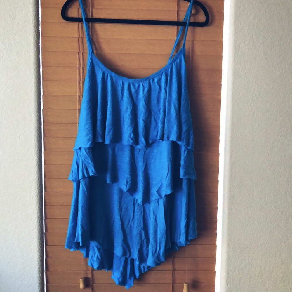 Torrid Plus Size Ruffle Layer Spaghetti Strap Top